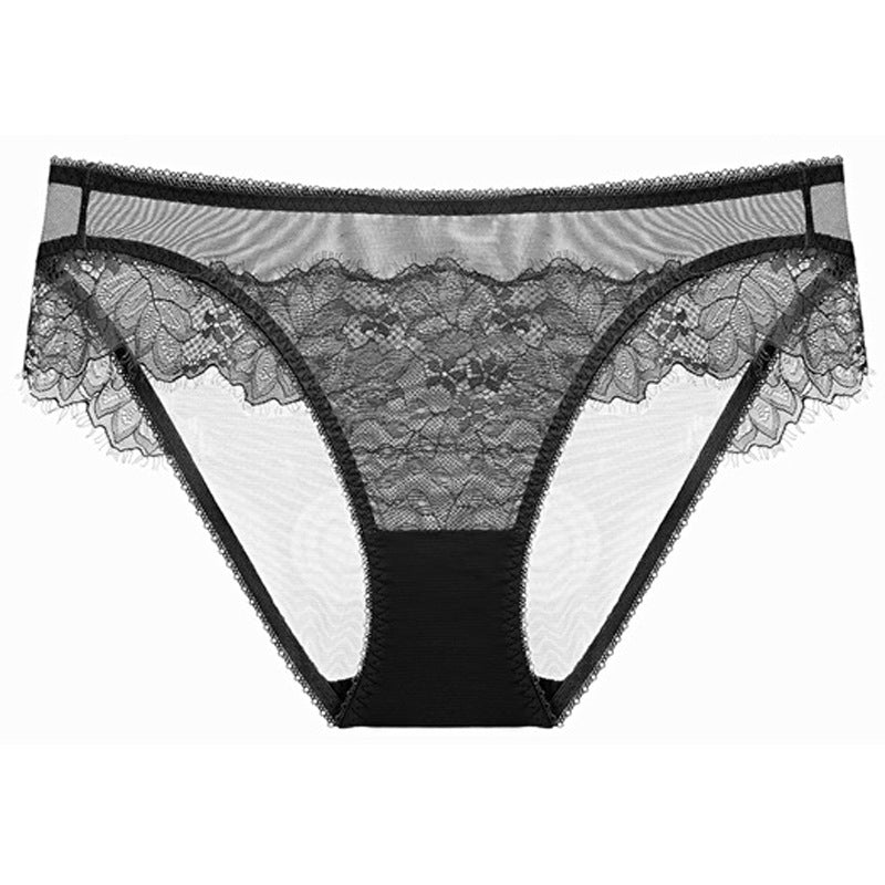 Women's black breathable panties