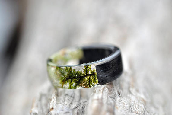Alternate view: Unisex handmade resin rings
