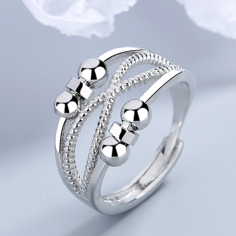 Women's rotatable anxiety ring