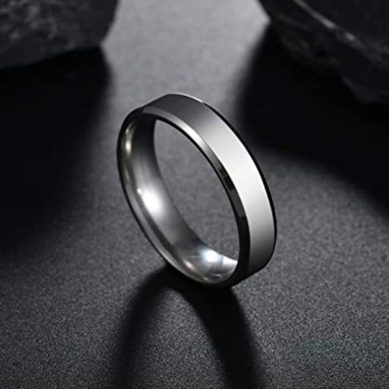 Unisex silver stainless ring