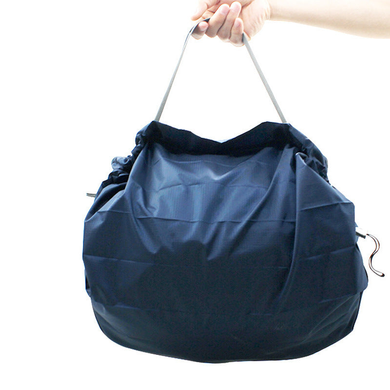 Unisex navy blue foldable backpack