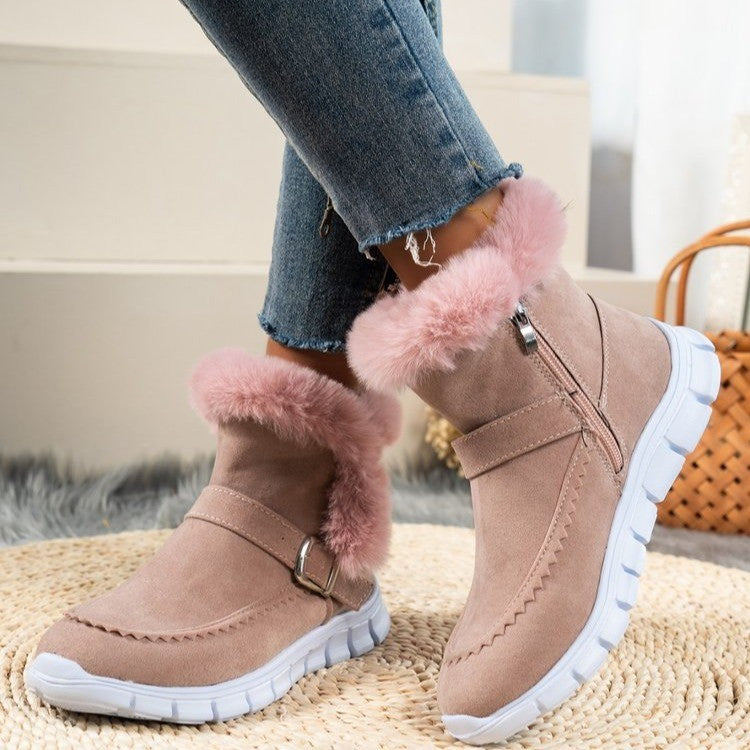 Women's pink snow boots