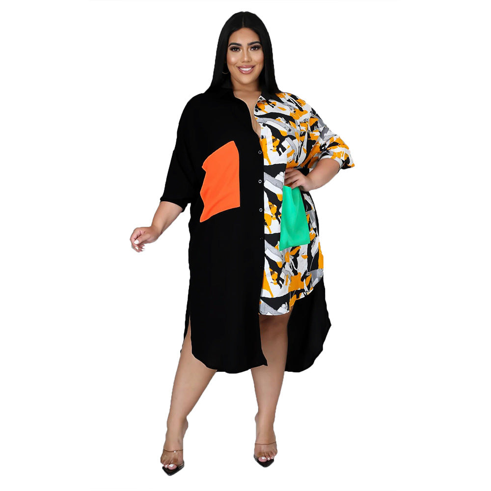 Alternate view: Women's turn-down collar shirt dress