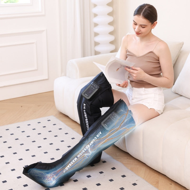 Air compression leg massager