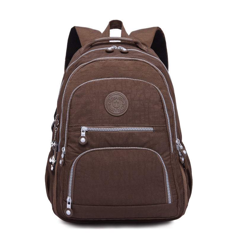 Women's brown lightweight backpack