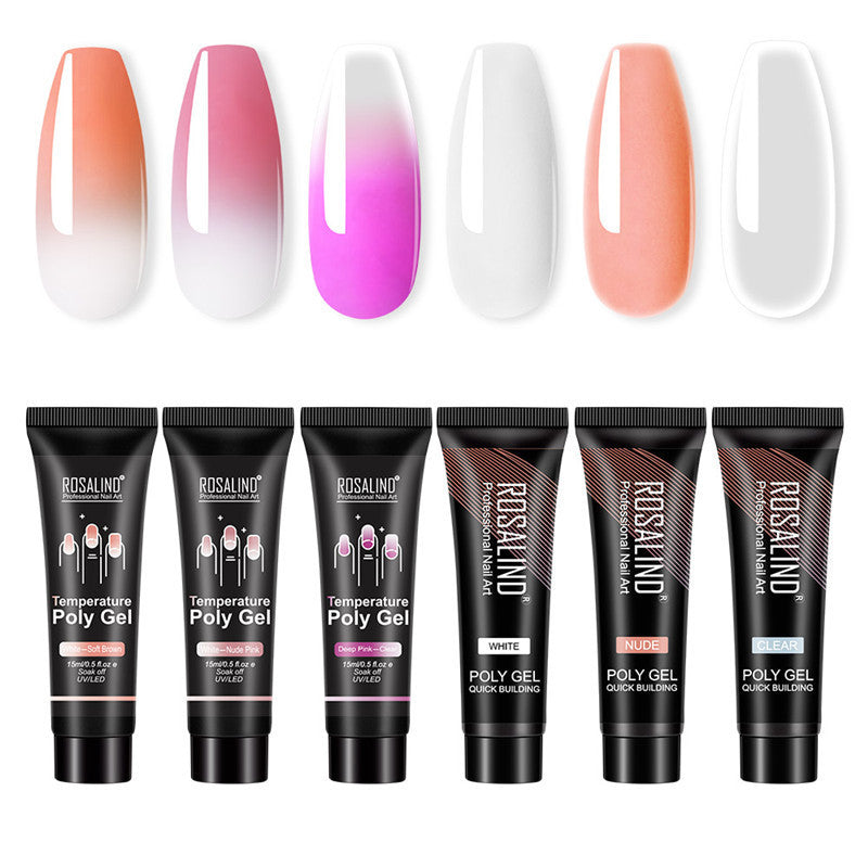 Multi-color nail solid gel