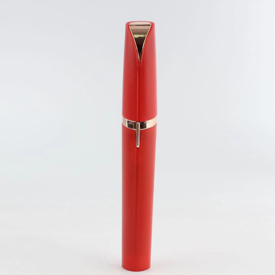 Unisex red ordinary battery painless brow trimmer