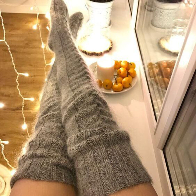 Extra Long Knit Thigh High Socks - view 5