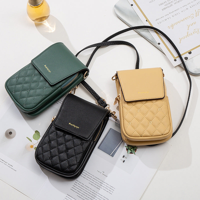 Unisex plaid phone crossbody bag