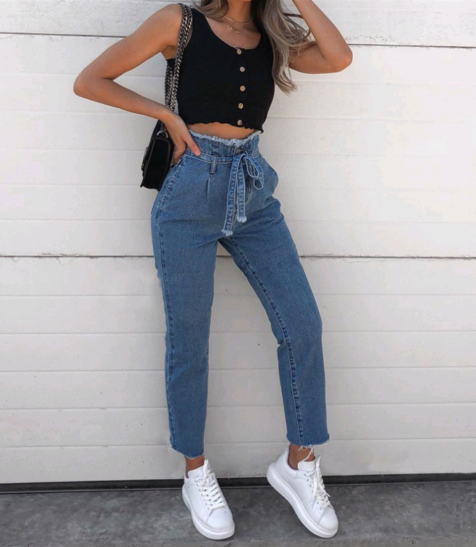 Alternate view: Women's floral high jeans