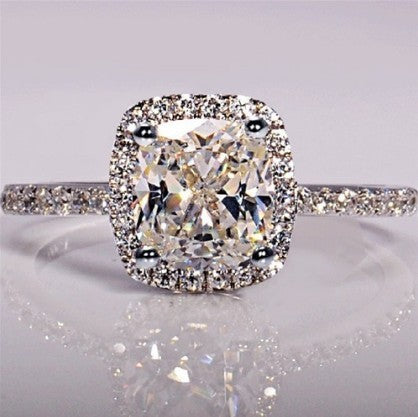 Women's silver bridal ring