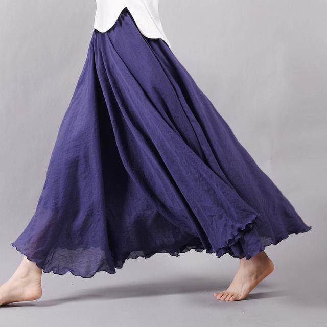 Women's navy saia summer skirts