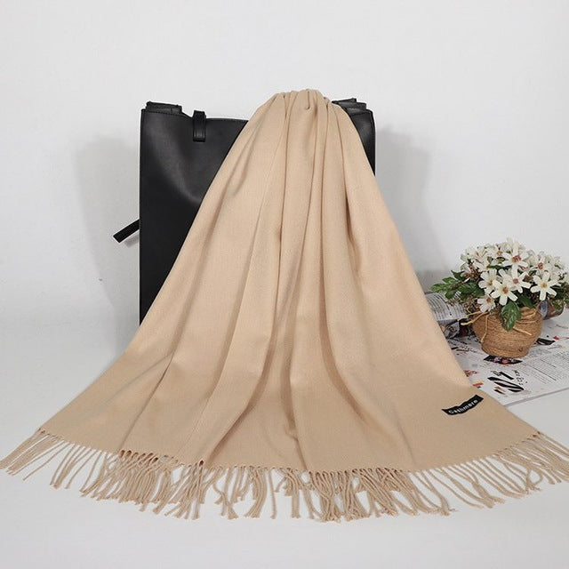 Women's winter cashmere scarf