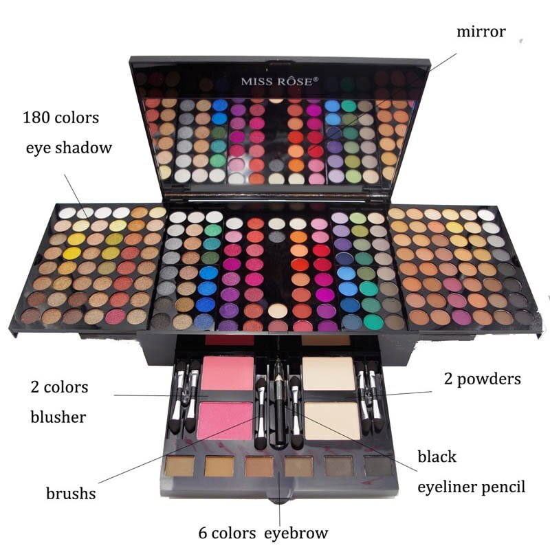 Unisex 180 color eyeshadow palette