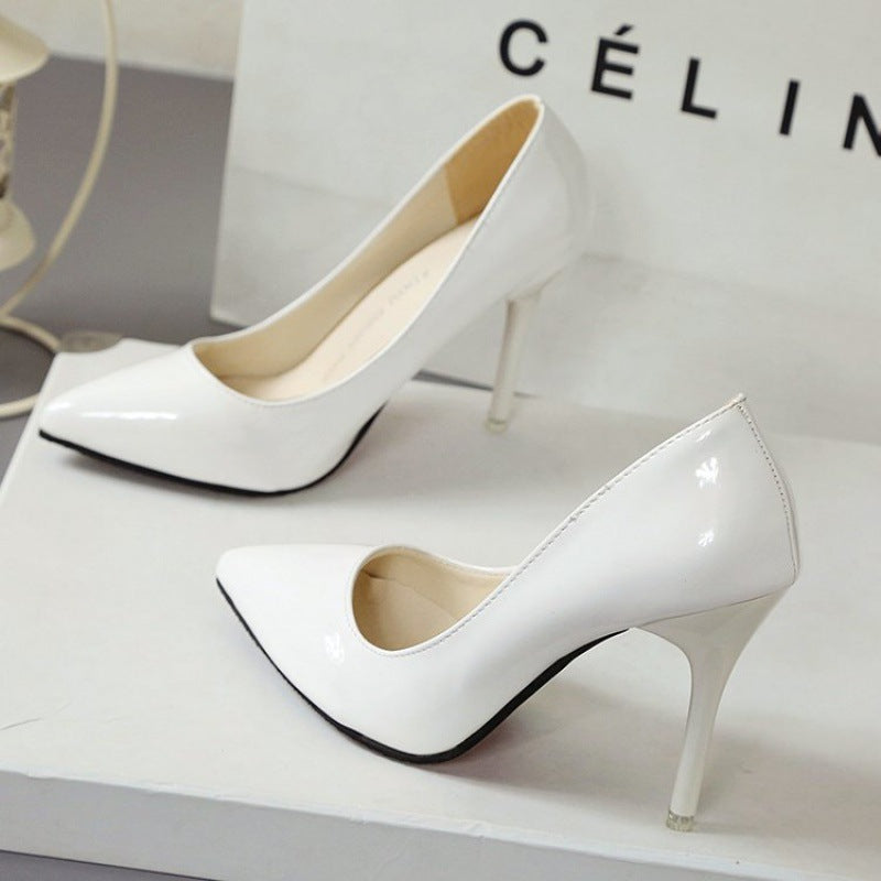 Women's white high heels