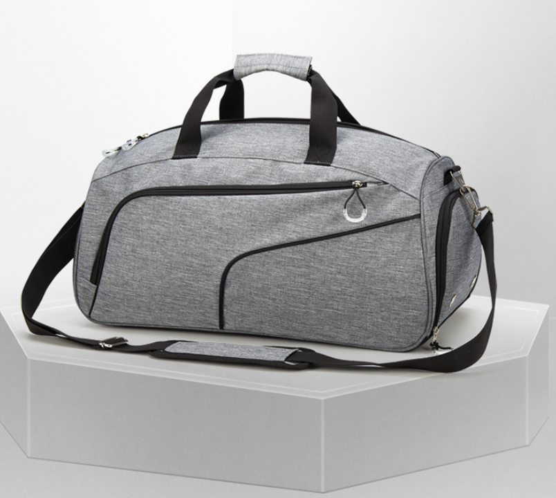 Unisex grey wet & dry gym bag