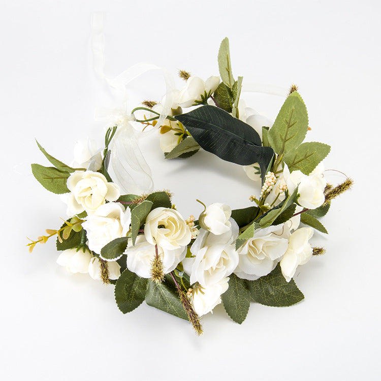 Women's all beige wreath hair accessories
