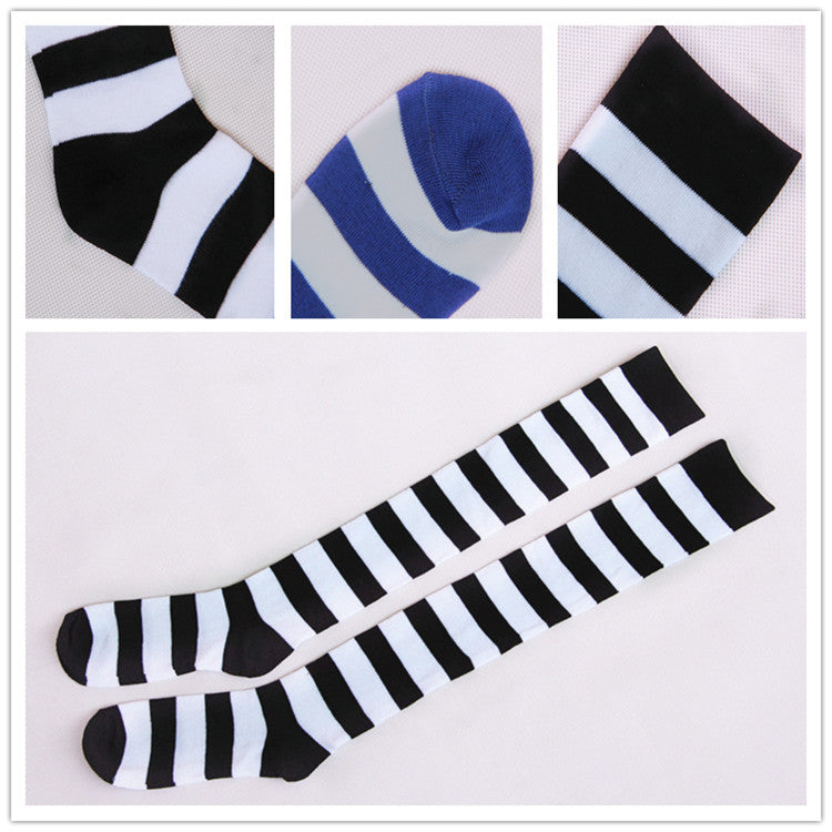 Striped Over The Knee Socks - view 4
