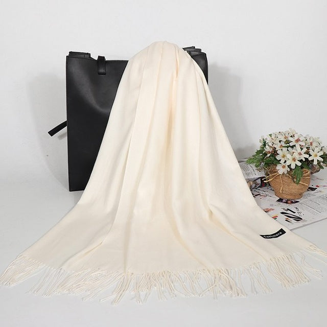 Women's winter cashmere scarf
