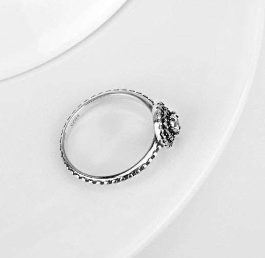 Women's 925 silver diamante ring