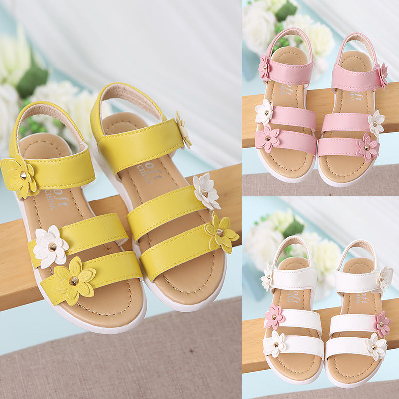 Girls flower sandals
