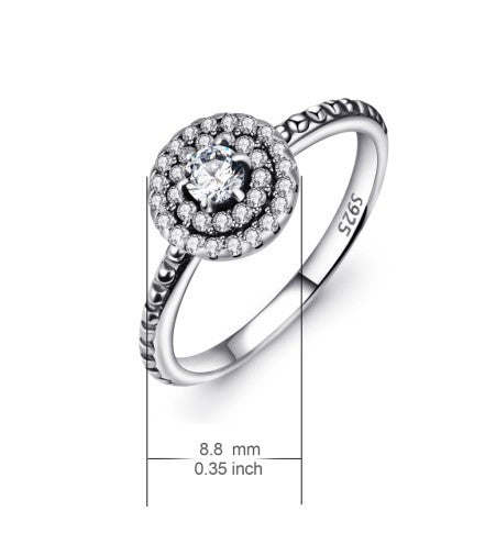 Women's 925 silver diamante ring