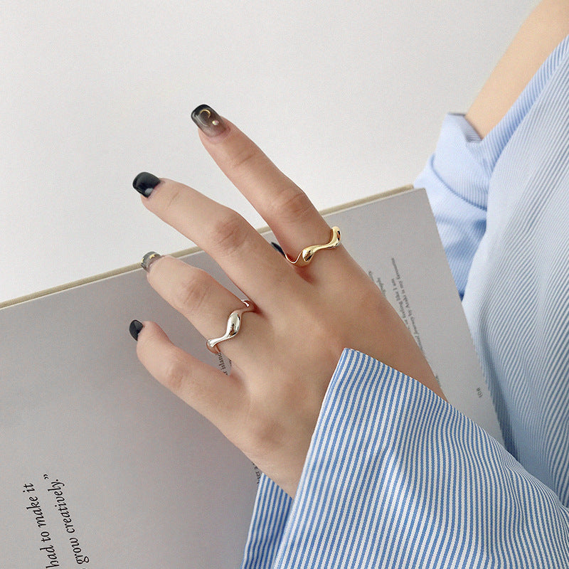 Women's S925 wavy ring