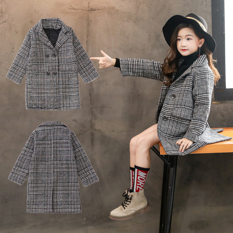 Girls houndstooth coat