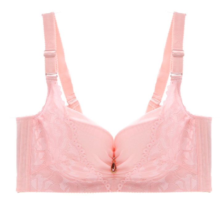 Women's red shrimp plus size push up bra