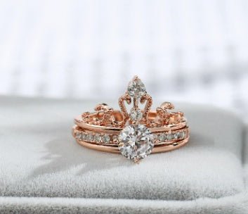 Women's crown engagement ring