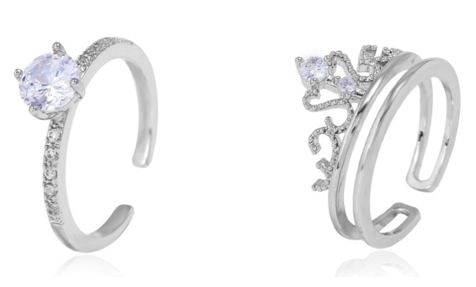 Women's crown engagement ring
