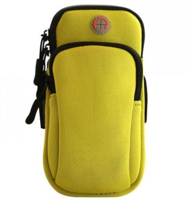 Unisex yellow running arm bag