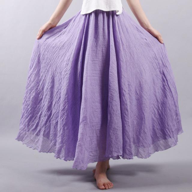 Women's purple saia summer skirts