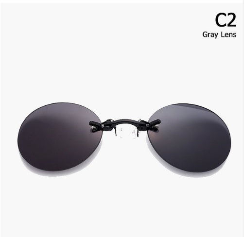 Unisex black metal sunglasses
