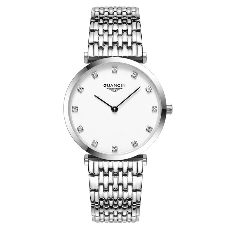 Women's white waterproof watch