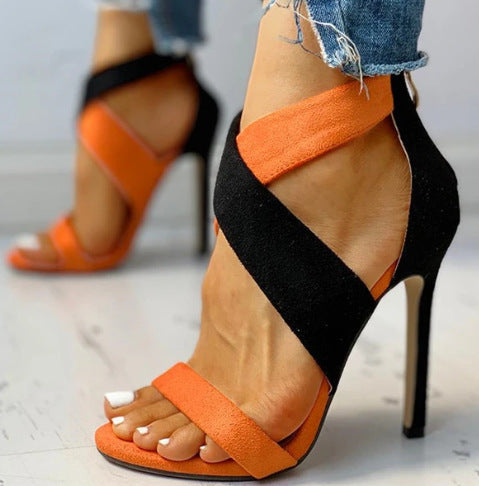 Women's color block sandals