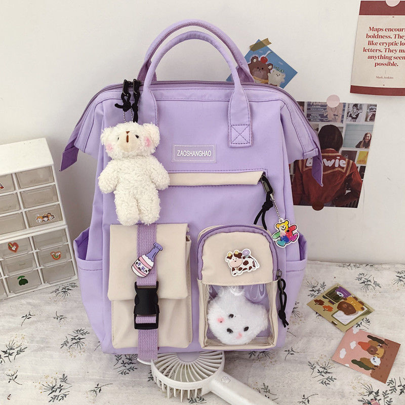 Women's purple preppy backpack