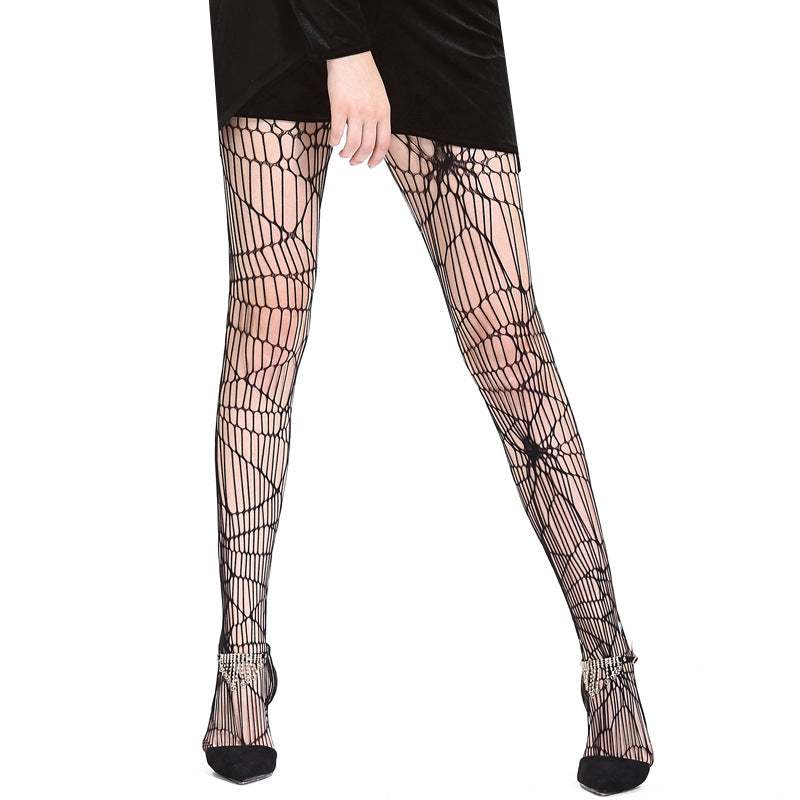 Spider Web Halloween Tights - view 1
