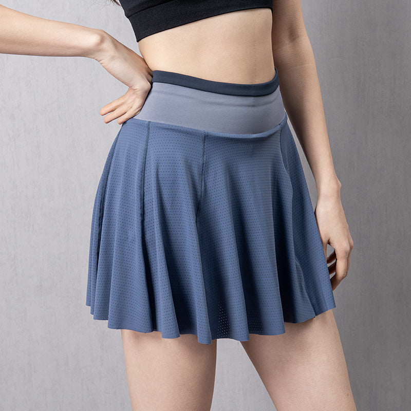 Women's blue high waist shorts