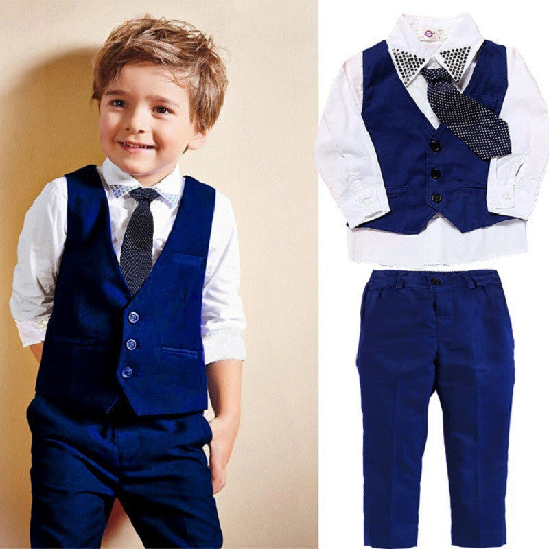 Boys gentleman vest suit