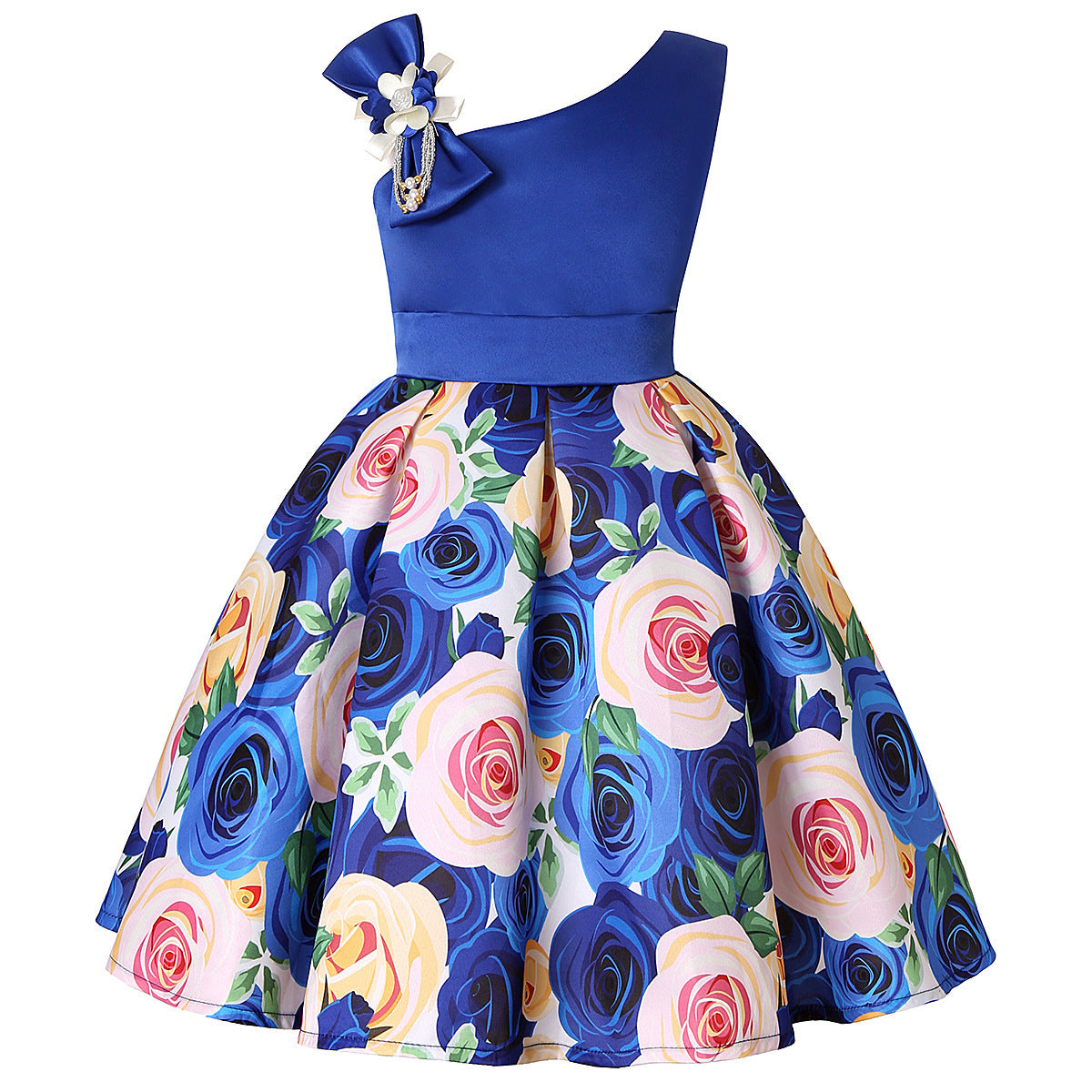 Girls blue princess dress