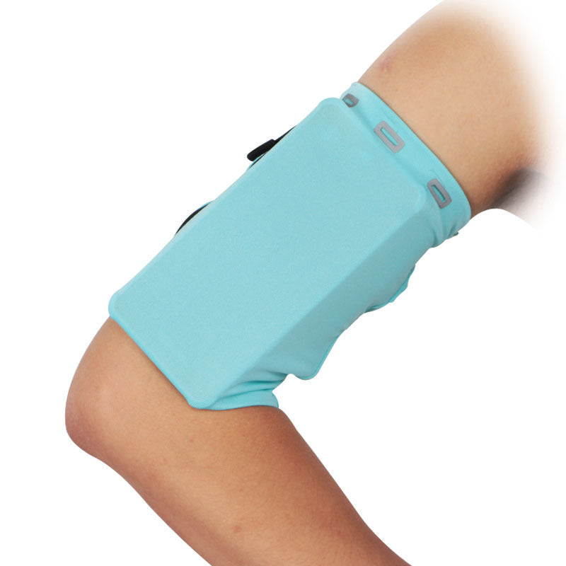Unisex blue sports arm holder pouch