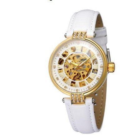Women's white automatic watch