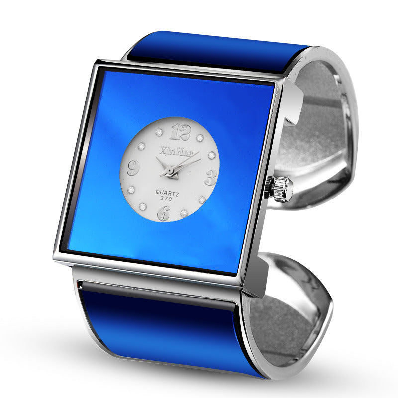 Women's blue bracelet watch