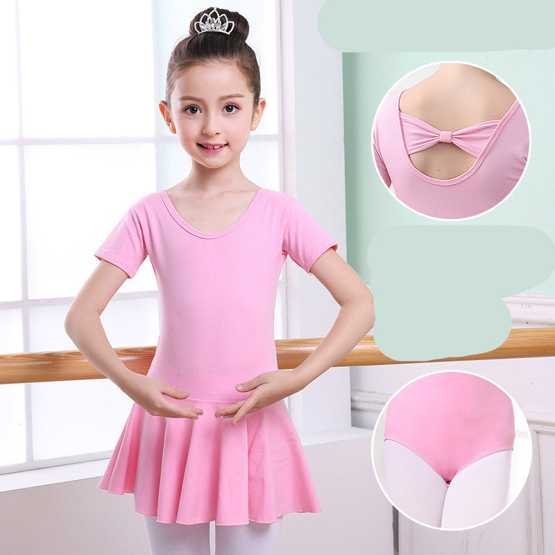 Girls pink dance tutu leotard