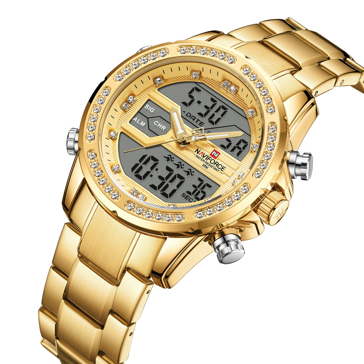 Men's gold business quartz watch