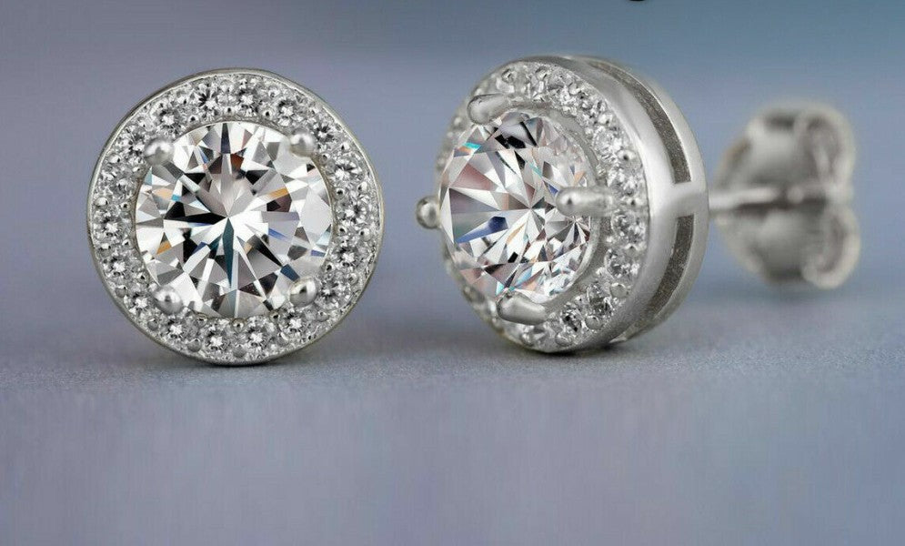 Women's silver earrings