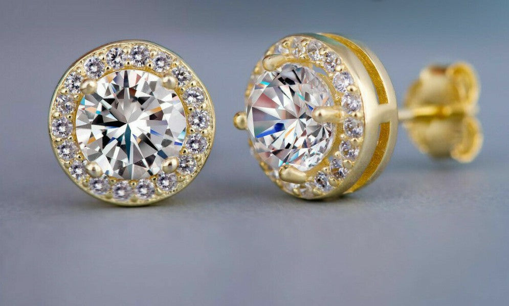 Women's golden earrings
