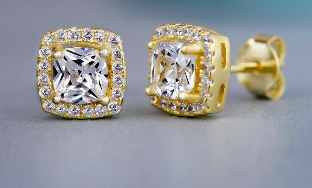 Women's golden earrings