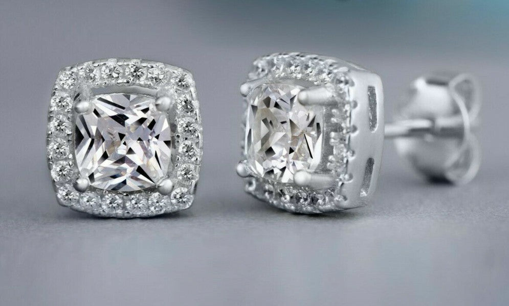 Women's silver earrings